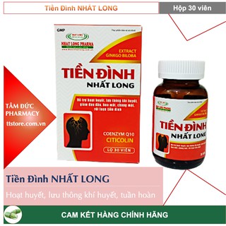 TIỀN ĐÌNH NHẤT LONG [Hộp 30 viên] - Rối loạn tiền đình, chóng mặt, hoạt huyết