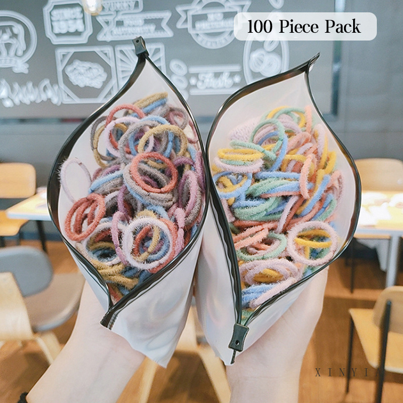 Set 100 Kẹp Tóc Giả Lông Thỏ Phong Cách Hàn Quốc