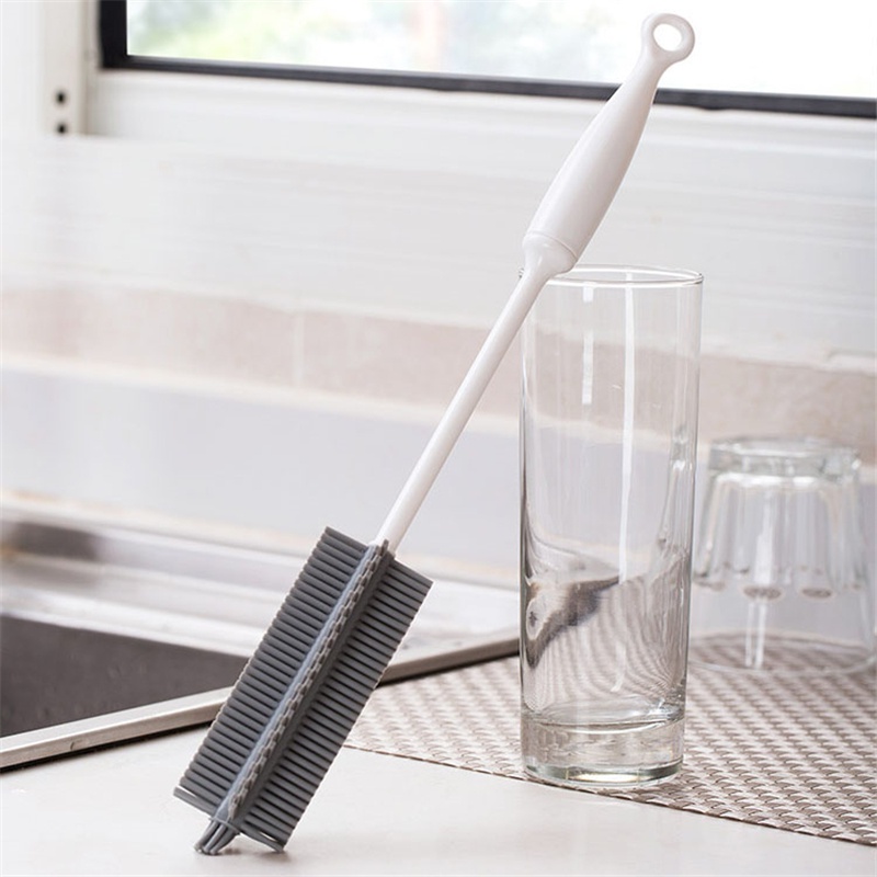 Bàn Chải Silicone Cấp Thực Phẩm Cán Dài Cọ Rửa Ly Cốc Thủy Tinh
