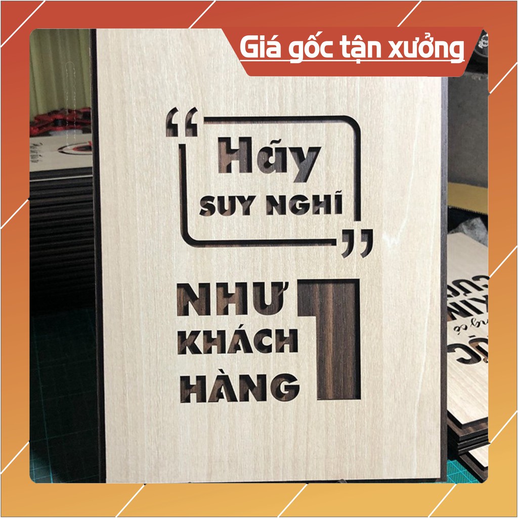 [HANDMADE] Mẫu tranh - Mã 015 "Hãy suy nghĩ như một khách hàng"