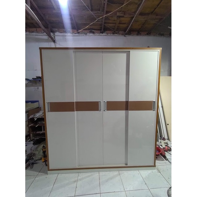 Tủ quần áo nhựa Đài Loan 4 cánh lùa – Nội thất Thành Công