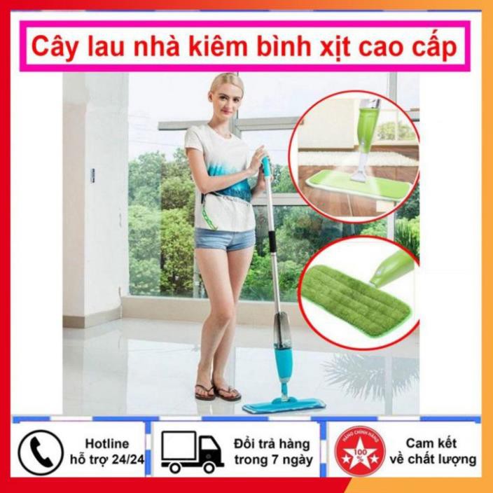 CÂY LAU NHÀ CÓ BÌNH XỊT NƯỚC TIỆN LỢI CÂY LAU NHÀ KIÊM LAU KÍNH XOAY 360 ĐỘ LAU SẠCH MỌI VẾT BẨN CHỈ SAU 1 LẦN LAU