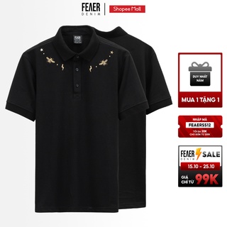 Áo polo nam cổ bẻ THUNDER BEES chất cotton thấm hút co dãn FEAER DENIM