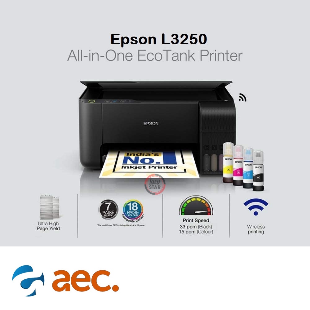Máy in phun màu Epson L3250 thay thế L3150 đi kèm mực ngoài Hàn Quốc chống tắc đầu phun+khuyến mại 01 loa bluetooth 300k