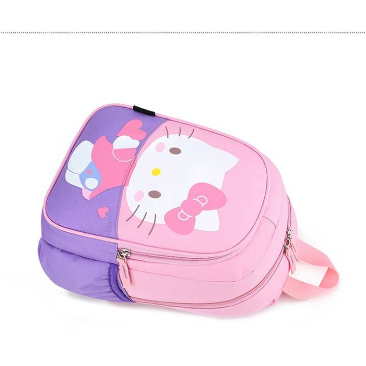 Balo đi học in hình mèo hello kitty dễ thương cho trẻ mẫu giáo