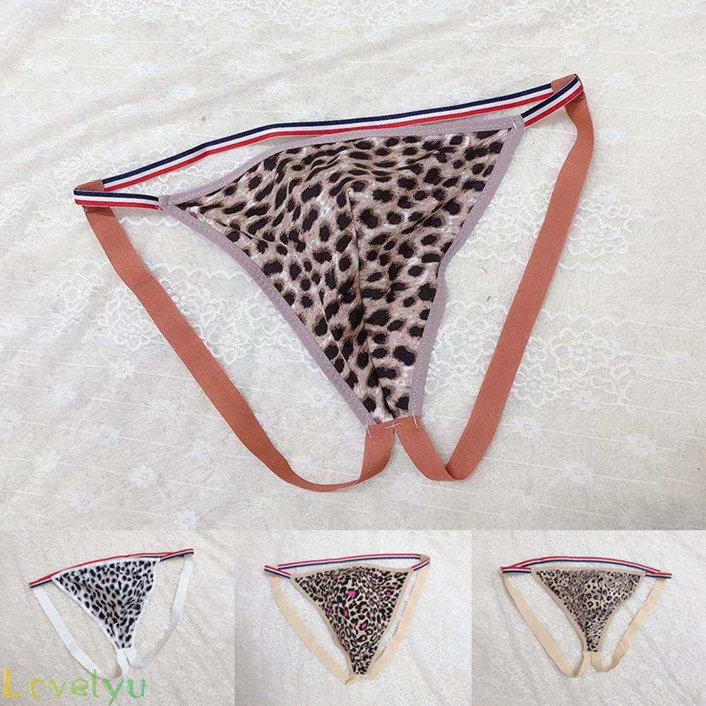 &lt;READY STOCK&gt;Men's Underwear Fashionable High Elasticity Leopard Print Low Waist Plus Size100% brand new！