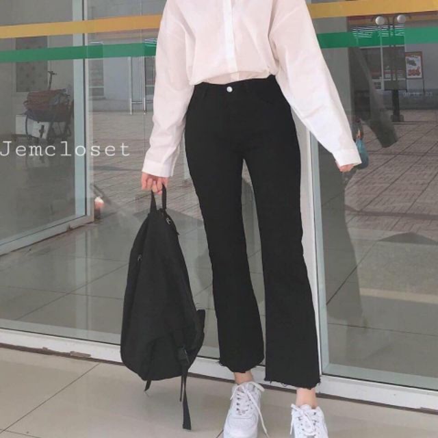 Quần loe đen [ảnh+video thật]