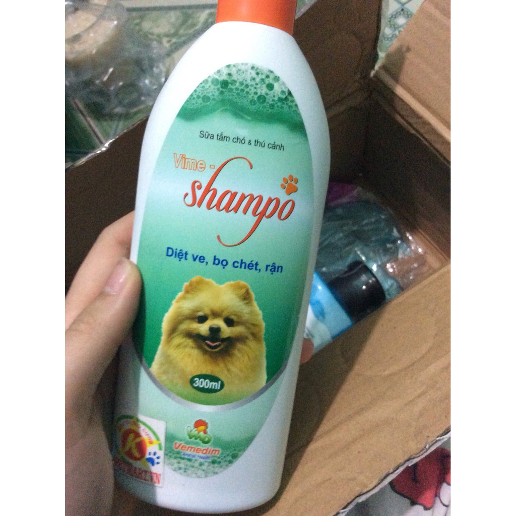 Sữa tắm trị ve rận bọ chét trên chó mèo và thú cưng Vime Shampo 300ml