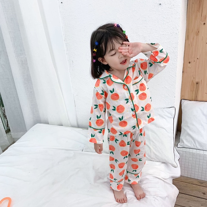 Bộ Pijama cotton cho bé vải xuất dư [P3] bộ ngủ mặc nhà dài tay