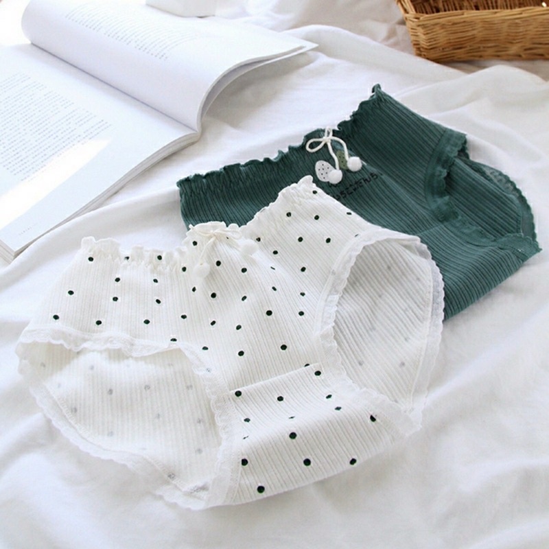 QUẦN LÓT COTTON ĐÍNH NƠ 3778