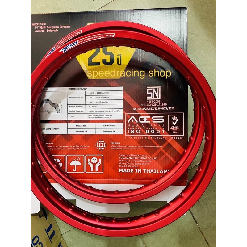 Niềng YOKO lẻ 1 cái 1.4 or 1.6