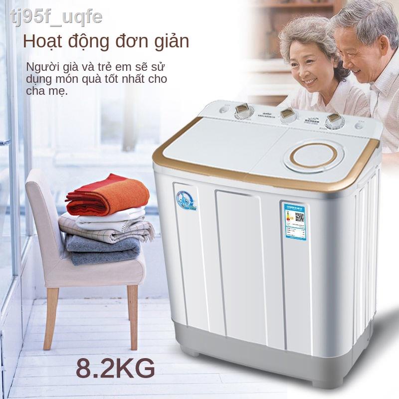 ☞❀Máy giặt gia đình bán tự động công suất lớn 6 / 15KG thùng đôi thanh trụ kép kiểu cũ ký túc xá máy sấy mini nhỏ