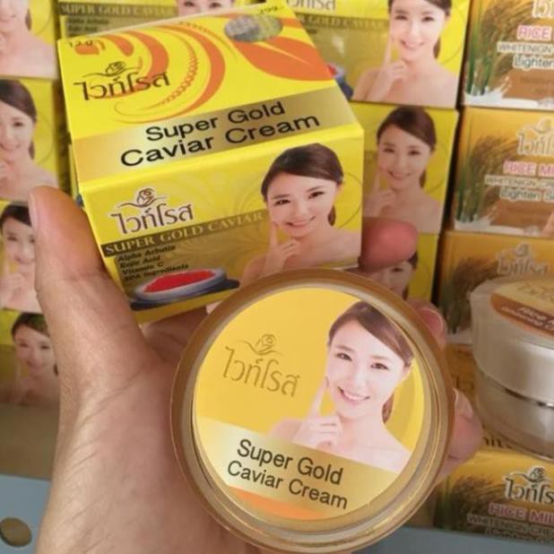 Lốc 12 Hộp Kem Dưỡng Trắng Da Cao Cấp Face Super Gold Caviar Thái Lan