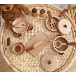 Bộ đồ chơi nấu ăn bằng gỗ - đồ chơi nấu ăn , bộ đồ chơi nhà bếp , bộ nhà bếp cho bé