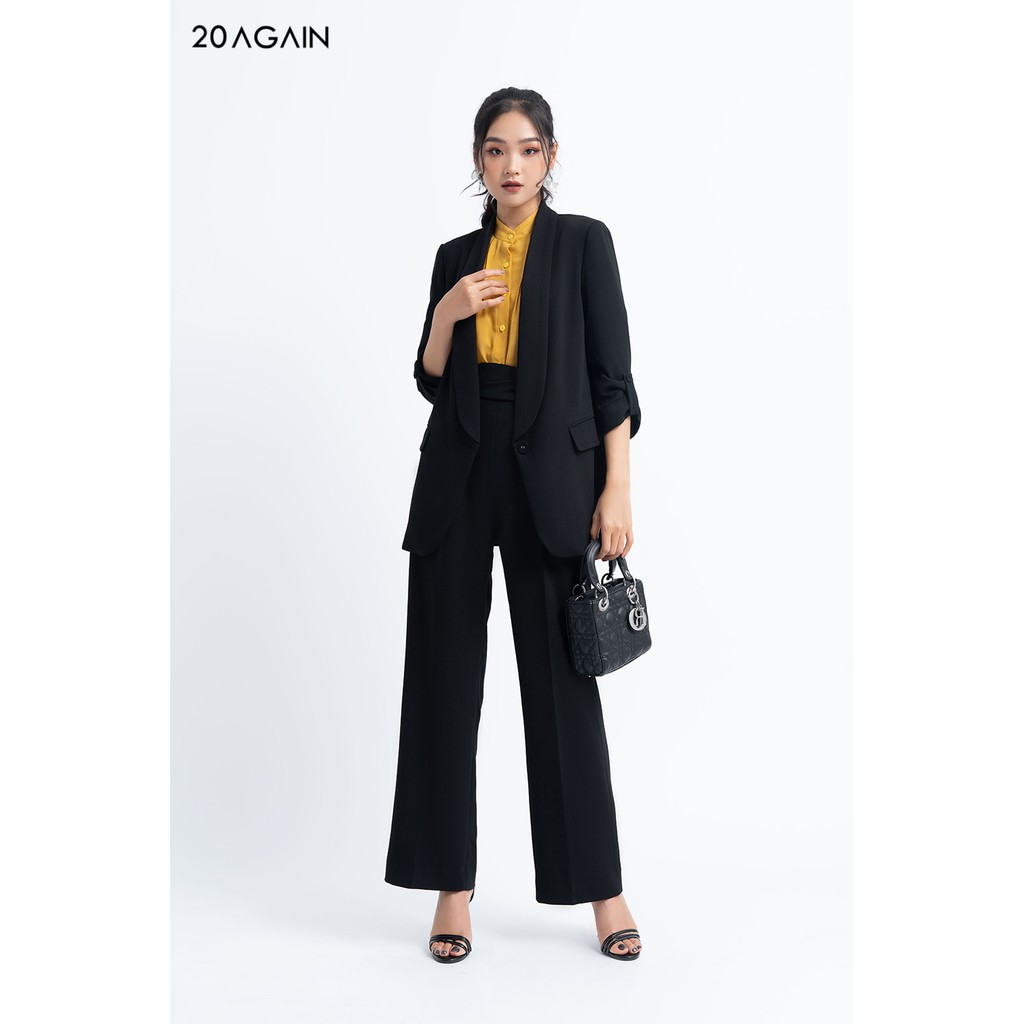 [Mã FAMALLT5 giảm 15% đơn 150k] Áo khoác vải 2 lớp dài cổ sam - VDA0673 - 20 Again | BigBuy360 - bigbuy360.vn