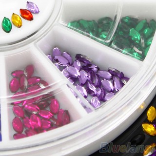 Hộp Hạt Đá Oval 3D Đính Móng Tay