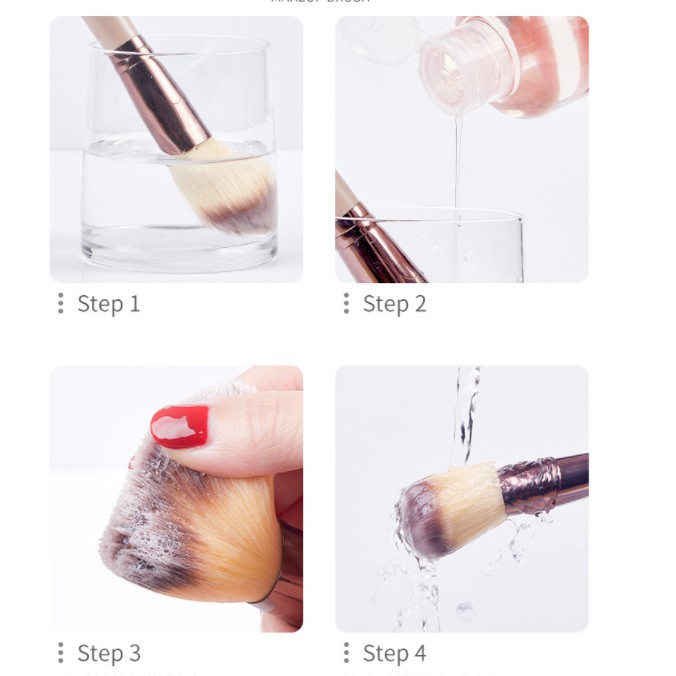 Nước rửa cọ / mút tán kem nền Maycreate chiết xuất hoa hồng 160ml