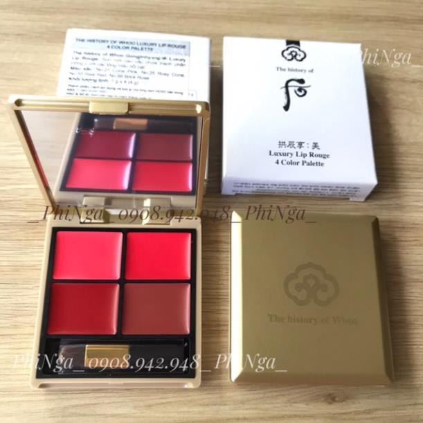 Bảng son Whoo Lip Rouge 4 màu