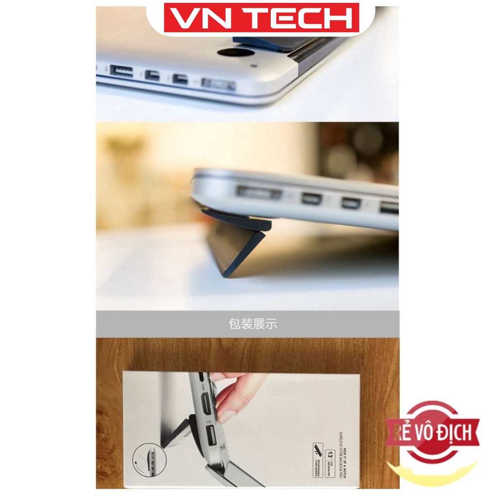 ❤️ KickFlip Đế Tản Nhiệt Laptop, Macbook ❤️ Siêu Mỏng Dạng Dán &amp; Gập Dưới Lưng Máy