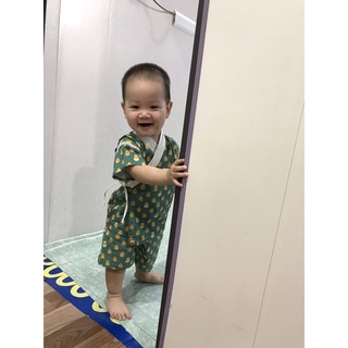 Set bộ  (Yukata) Ngắn Xanh Gà