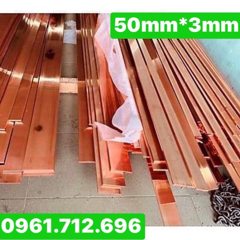 Thanh đồng đỏ bản 50mm*3mm