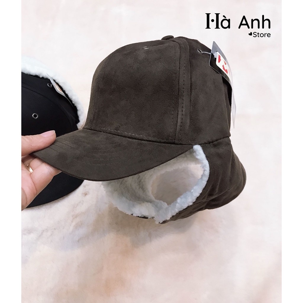 MŨ LƯỠI TRAI CÓ TAI LÓT LÔNG CỪU XUẤT MỸ