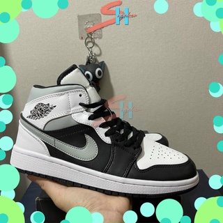 Giày thể thao sneakers air jordan 1 high white shadow đen xám gót trắng cổ cao sneakers full box bill
