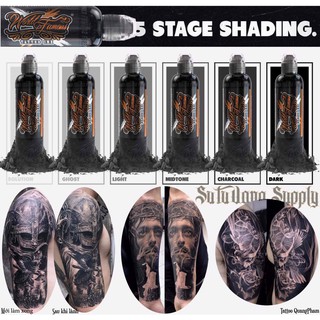 Mực xăm Five Stage Shading set 6 chai