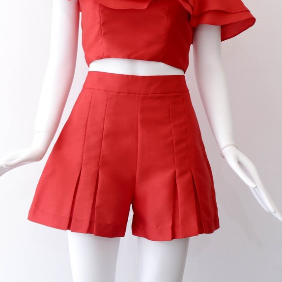 Quần shorts HEYBEE lưng cao, ống loe (2 màu) - MON CHERI SHORTS HQ637