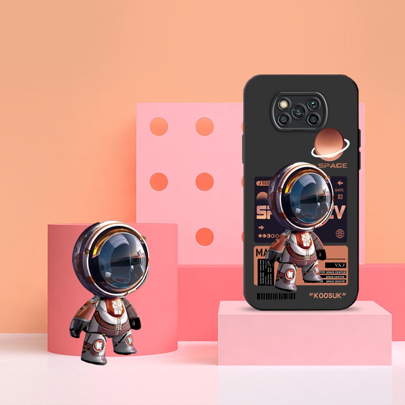 Ốp điện thoại KOOSUK silicon mềm họa tiết phi hành gia cho Xiaomi POCO X3 NFC Pocophone X4 Pro