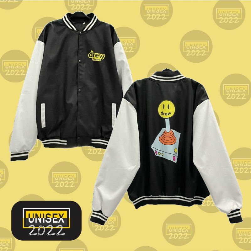 XPstore Áo Khoác Dù Bomber Nam Nữ DREW Tay phối unisex (Ảnh thật)