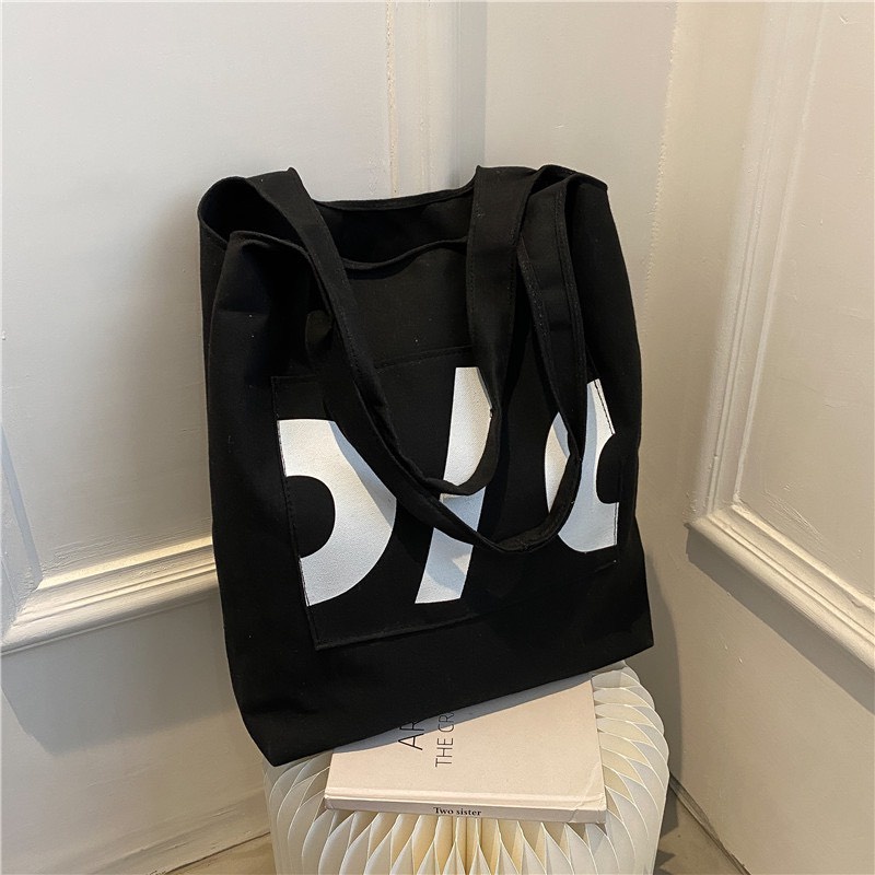 Túi Tote Vải (Có Làm Theo Yêu Hình Ảnh Số Đo Của Khách) Nữ Canvas Mềm Thiết Kế Hình Đi Học Đi Chơi