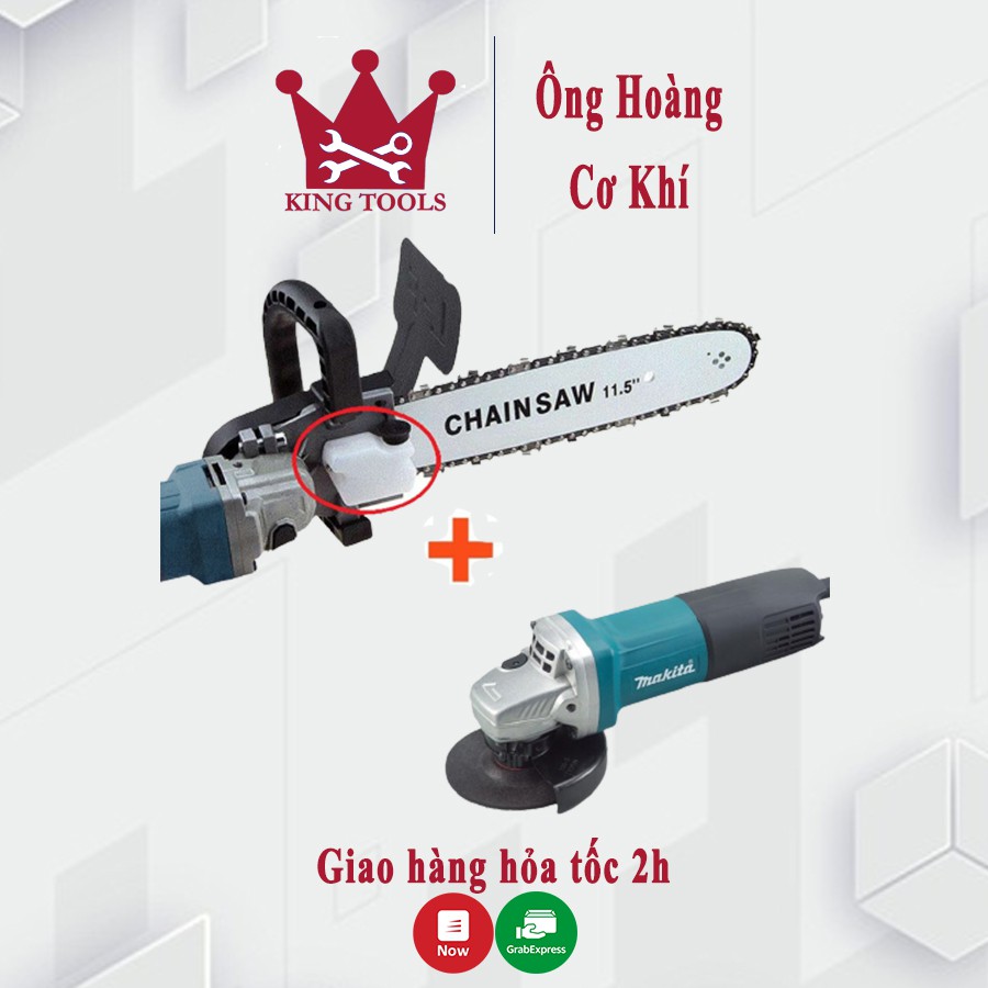 [COMBO] Máy mài góc MAKITA 9556 + Lưỡi cưa xích - Biến máy mài thành máy cưa siêu rẻ - Siêu thuân tiện - Xẻ gỗ