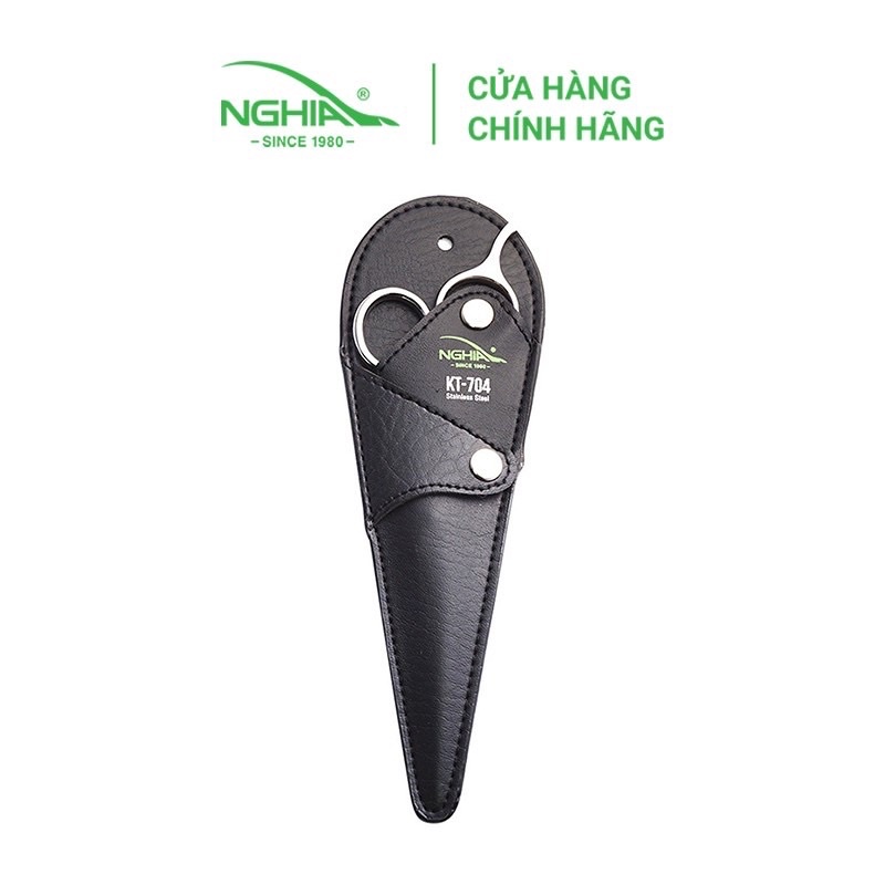 Kéo cắt tóc Kềm Nghĩa KT704 inox không gỉ - tặng kèm bao da, kéo cắt tóc kìm nghĩa