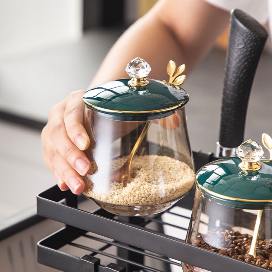 Kệ gia vị có giá để đồ nhà bếp 3 tầng đa năng chất liệu sơn tĩnh điện chống han gỉ VKIT KGV07