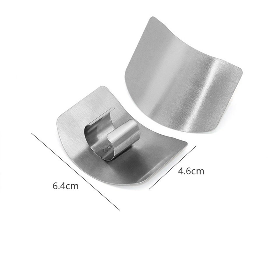 Set 1 / 2 / 5 Dụng Cụ Bảo Vệ Ngón Tay Khi Cắt Thực Phẩm Bằng Thép Không Gỉ