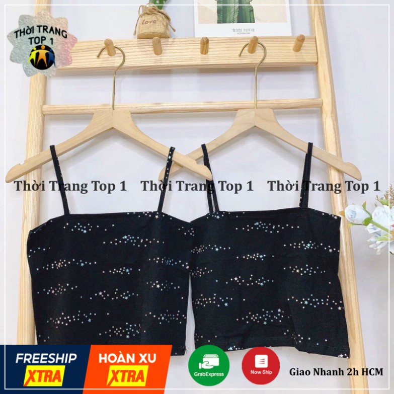 Áo Crotop Nữ,Croptop Thun 2 Dây Hiệu Ứng Galaxy Siêu Đẹp