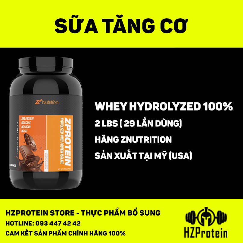 ZPROTEIN HYDROLYZED 100% - WHEY PROTEIN HYDROLYZED THỦY PHÂN SIÊU TINH  KHIẾT (2 LBS) | Shopee Việt Nam