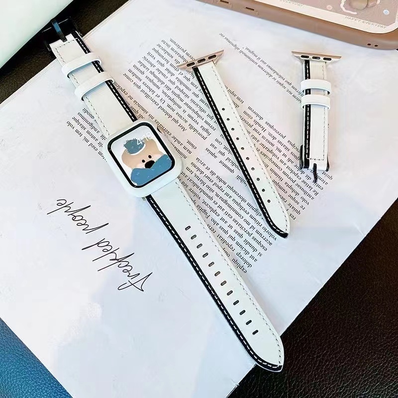 Dây Đeo Bằng Da Dành Cho Đồng Hồ Apple Watch 49mm 44mm 40mm 45mm 41mm 42mm 38mm Iwatch ultra 8 3 4 5 SE 6 7