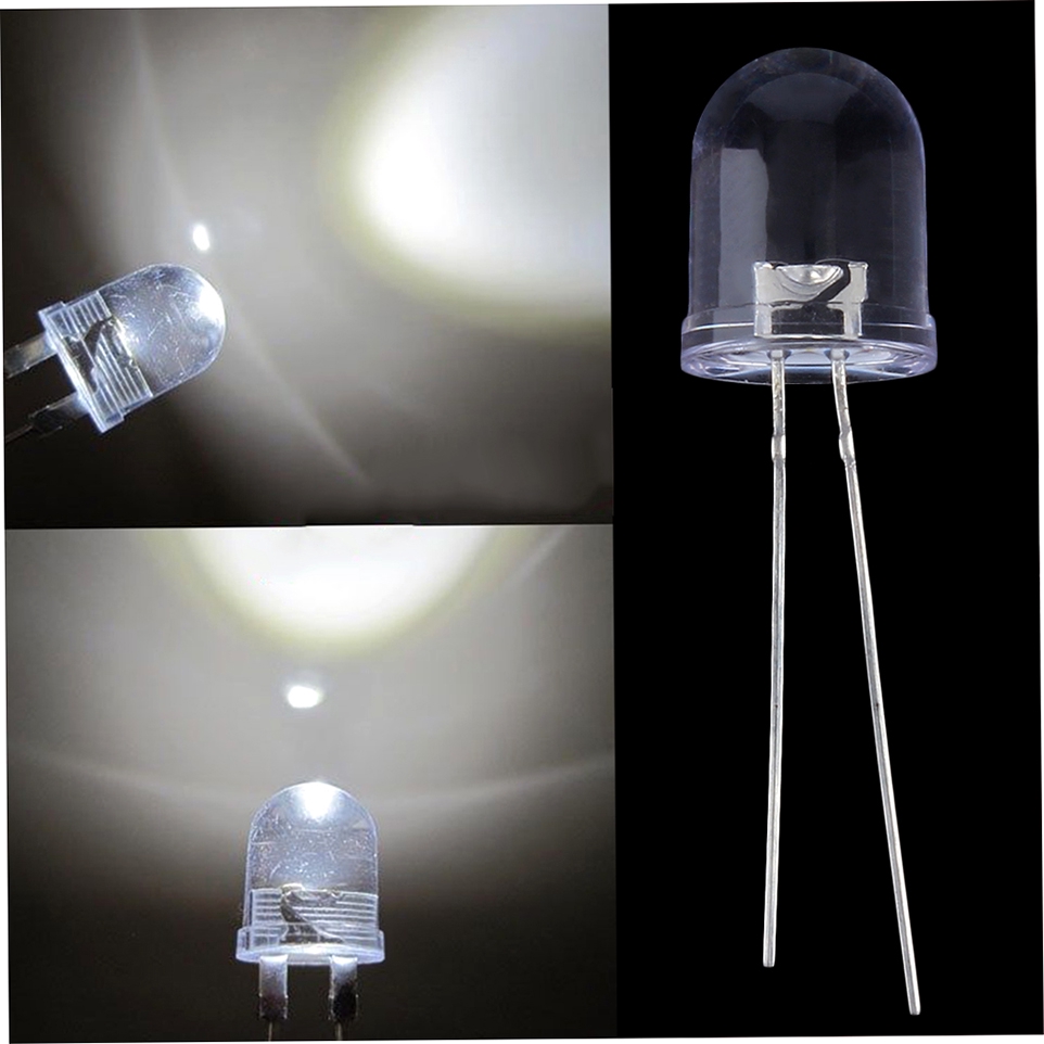 Bộ 20 chíp đèn LED siêu sáng kích thước 10mm 0.5W White 290,000MCD 40°