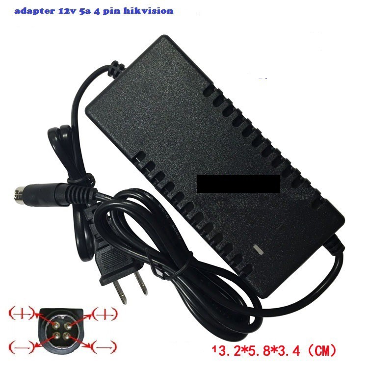 Adapter 12V/5A (4 pin) dùng cho đầu ghi Hikvision