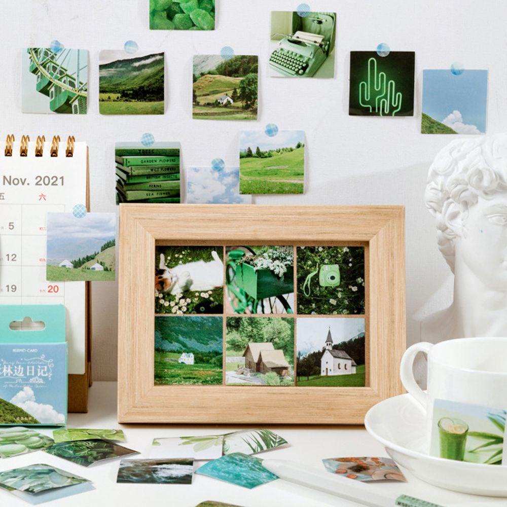 Sticker Dán Trang Trí Sổ Tay Hình Cây Xanh Rừng Phong Cách Hàn Quốc