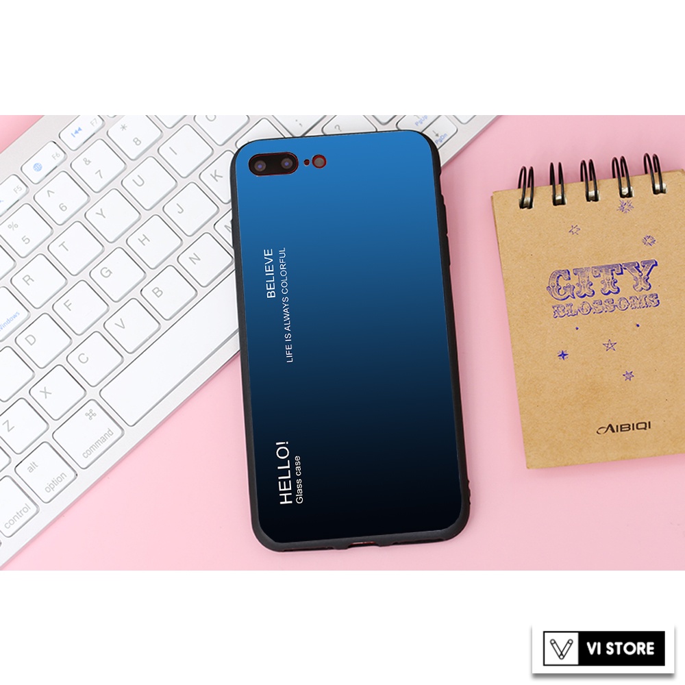 Ốp lưng iPhone 7 Plus/ 8 Plus - Gradient edition, chất liệu kính cường lực