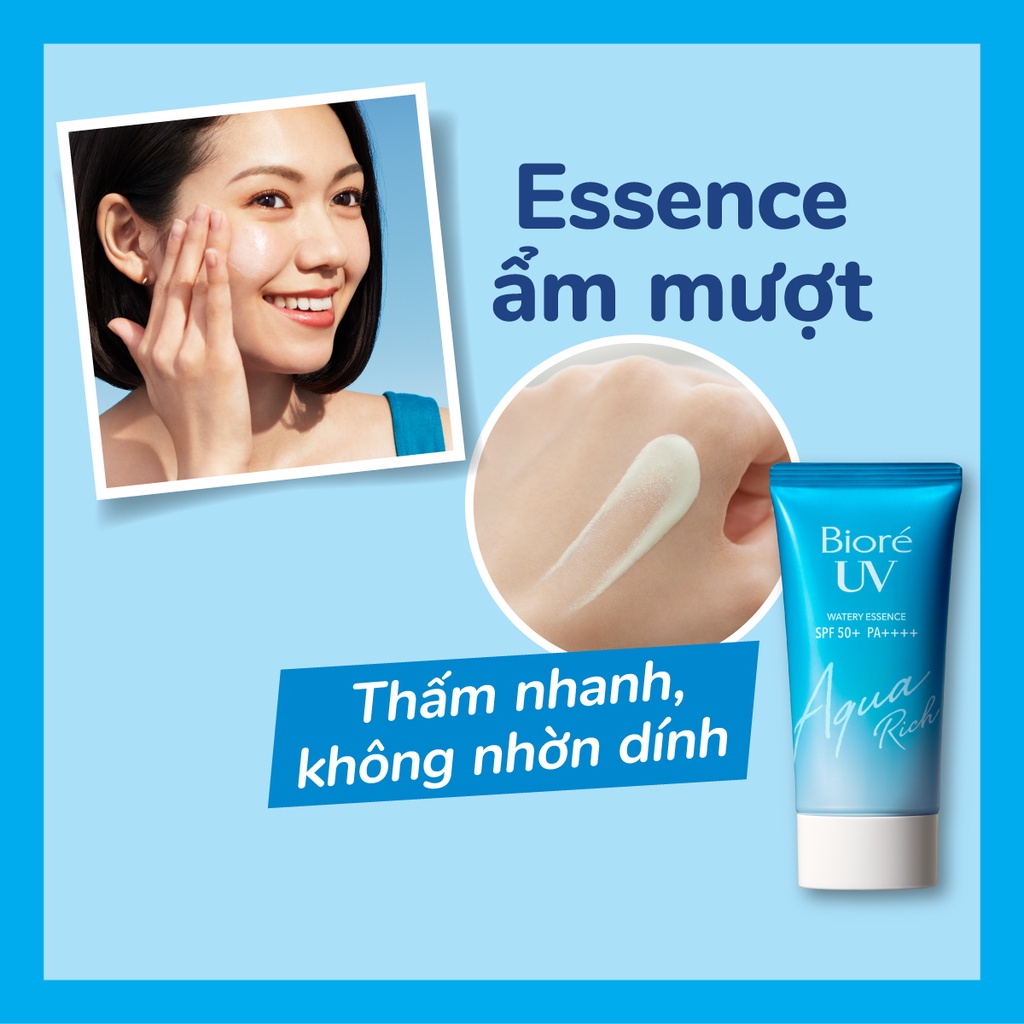 Essence Chống Nắng Màng Nước Dưỡng Ẩm Bioré UV Aqua Rich Watery Essence SPF50+/PA++++ 50G