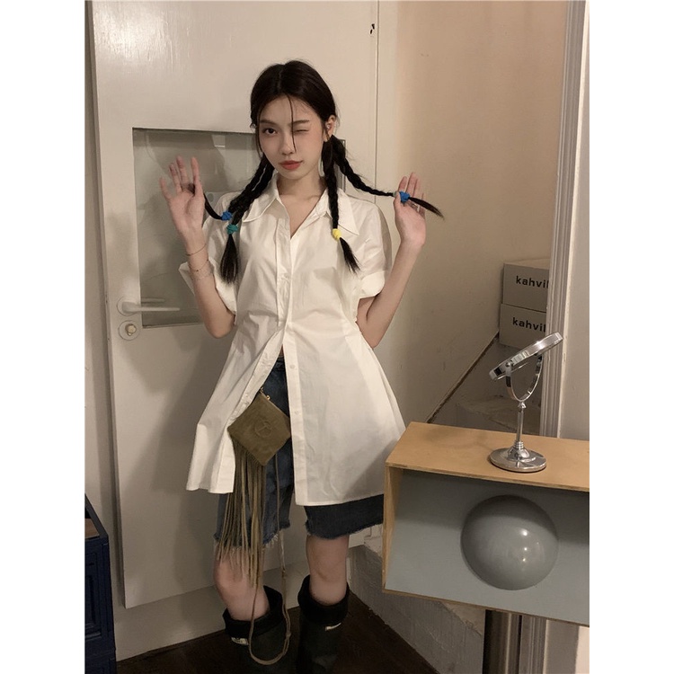 Áo Sơ Mi Tay Ngắn Và Dài Phong Cách Hàn Quốc Thời Trang Mùa Hè Cho Nữ