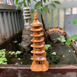 Tượng THÁP CAOTRANG TRÍ HỒ CÁ-HÒN NON BỘ