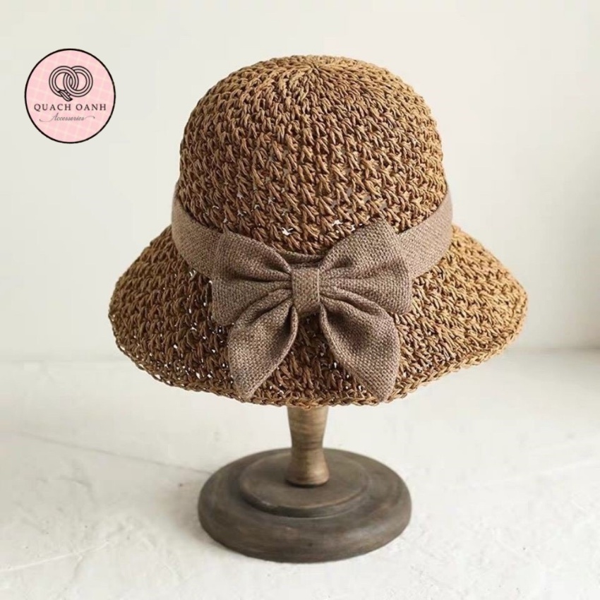 Mũ Cói Mềm Vành Nhỏ Trơn, Nón Cói Đi Biển Phong Cách Retro Vintage - MU98 -Phụ Kiện Xinh QO