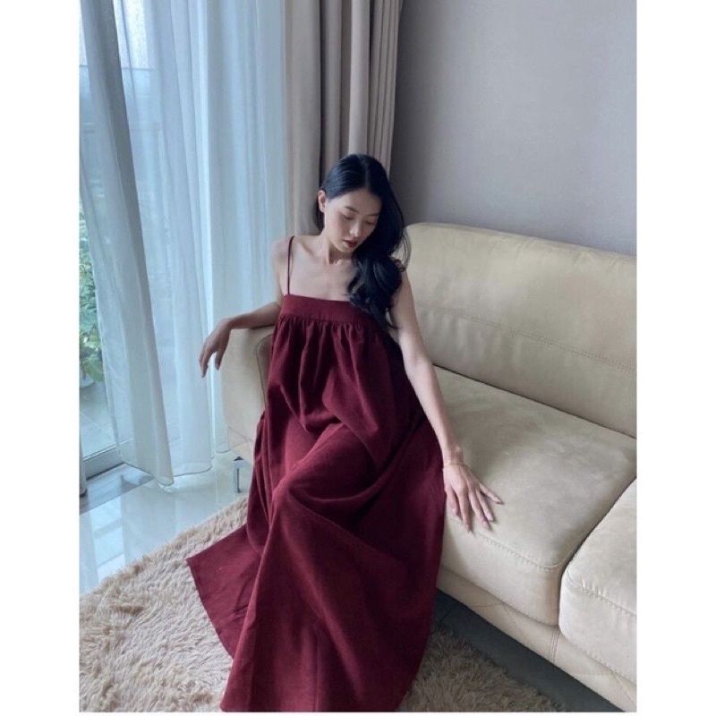 JAURE DRESS - Đầm maxi dáng suông bánh bèo