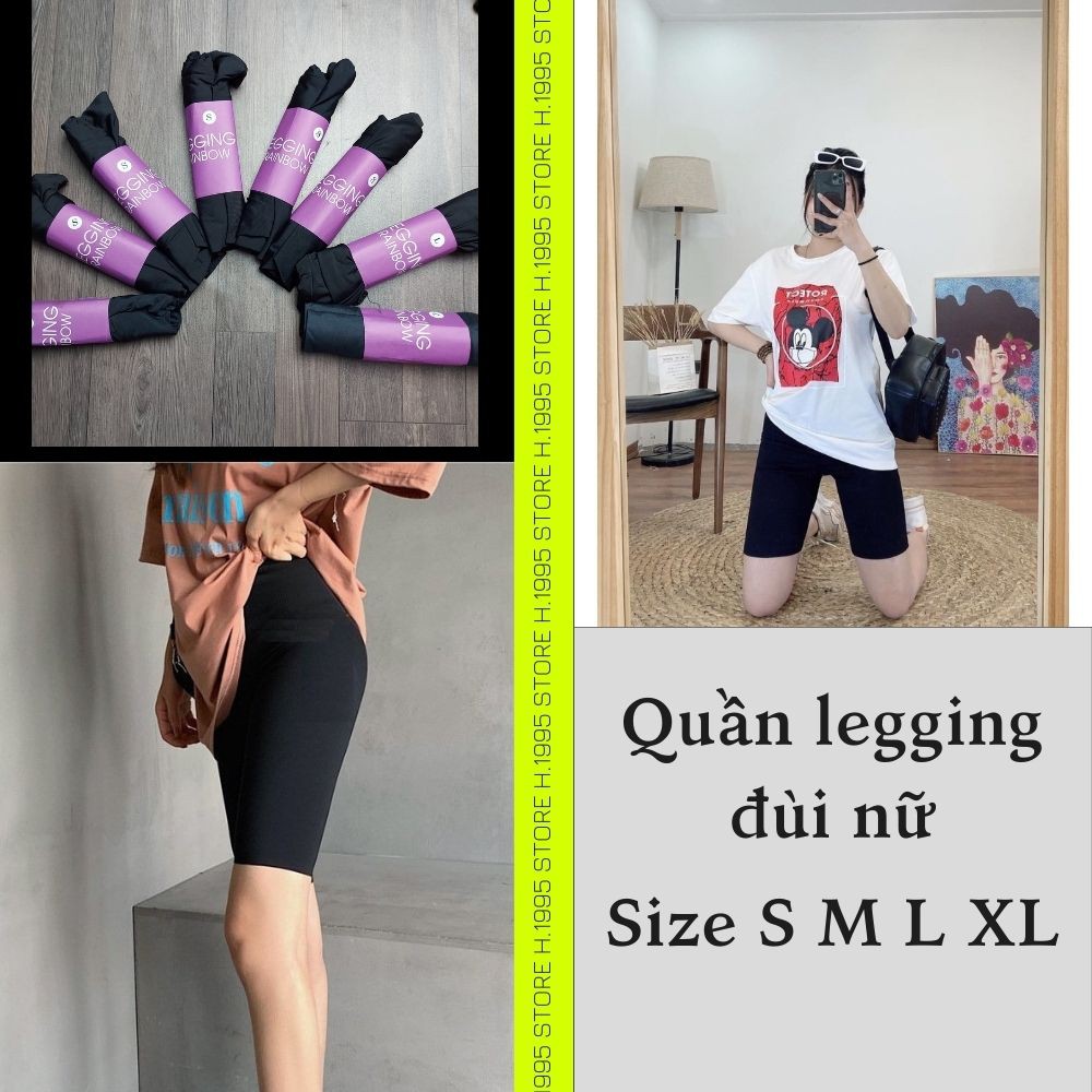 Quần legging nữ size S M L XL quần đùi Quần ngố [H.1995store] | BigBuy360 - bigbuy360.vn