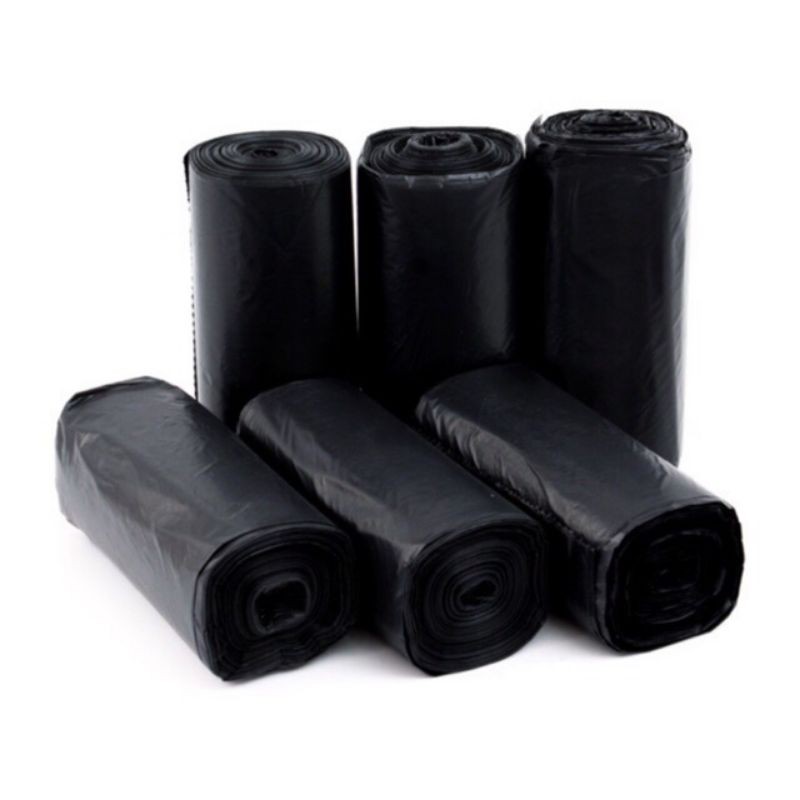 Túi đựng rác tự phân hủy đen  bịch đựng rác không quai sỉz trung